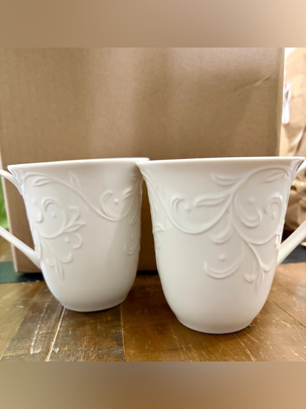 Lenox Opal Innocence Carved - Set of 2
